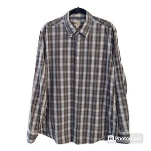 J.CREW Factory Tailored Fit Long Sleeve Button Down Plaid Dress Shirt L Preppy
